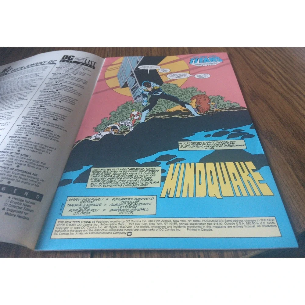 The New Teen Titans #46 (August 1988 DC Comics)